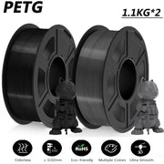 JAYO 2 Rolls 3D High Speed Matte PETG/PETG Filament 1.75mm 600mm/s Print Range High Flow Speedy PETG 3D Printer Filament for 3D