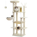 Sturdy Multi-Level Cat Tree Tower with Natural Sisal Scratching Posts,Cozy Hammock&Condo, Large Top Perch, and Fun Dangling Ball