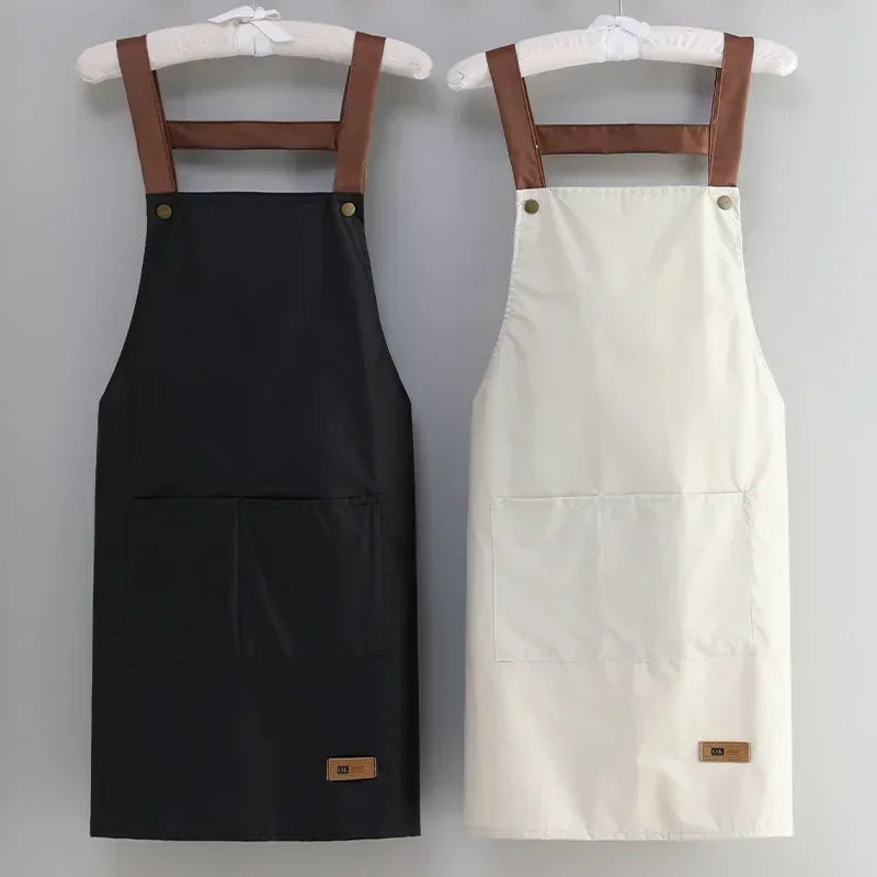 Resistant Dirt Apron Waterproof and Oil Resistant Household Kitchen Cooking Fashion Apron Adult Work Clothes Kitchen Accessories