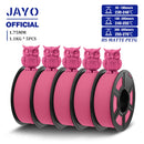 JAYO 5Rolls PETG Filament 1.75mm High Speed PETG 3D Printer Filament 1.1KG/Roll High Flow Speedy Matte 3D Printing Materials