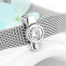 2021 New Arrival Sparkling 925 Sterling Silver Round Clear CZ Clips Beads for Jewelry Making Fit Reflexions Charm Bracelet