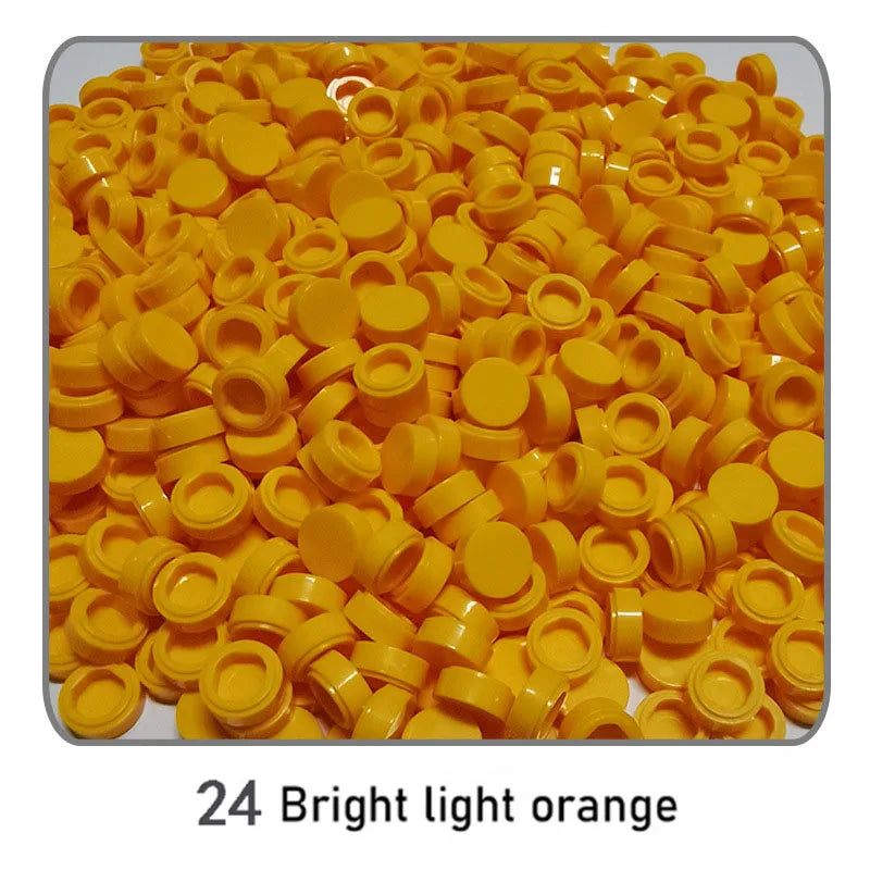 1000pcs DIY Pixel Art Bricks1x1 Round Tile Building Blocks Compatible with 98138 Anime Figure Assemble Toys Gift for Children