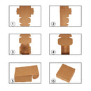 30pcs 3.35x3.35 Inch Kraft Paper Box Folding Box Square for Christmas Holidays Birthdays Wedding Birthday Party Craft Packaging