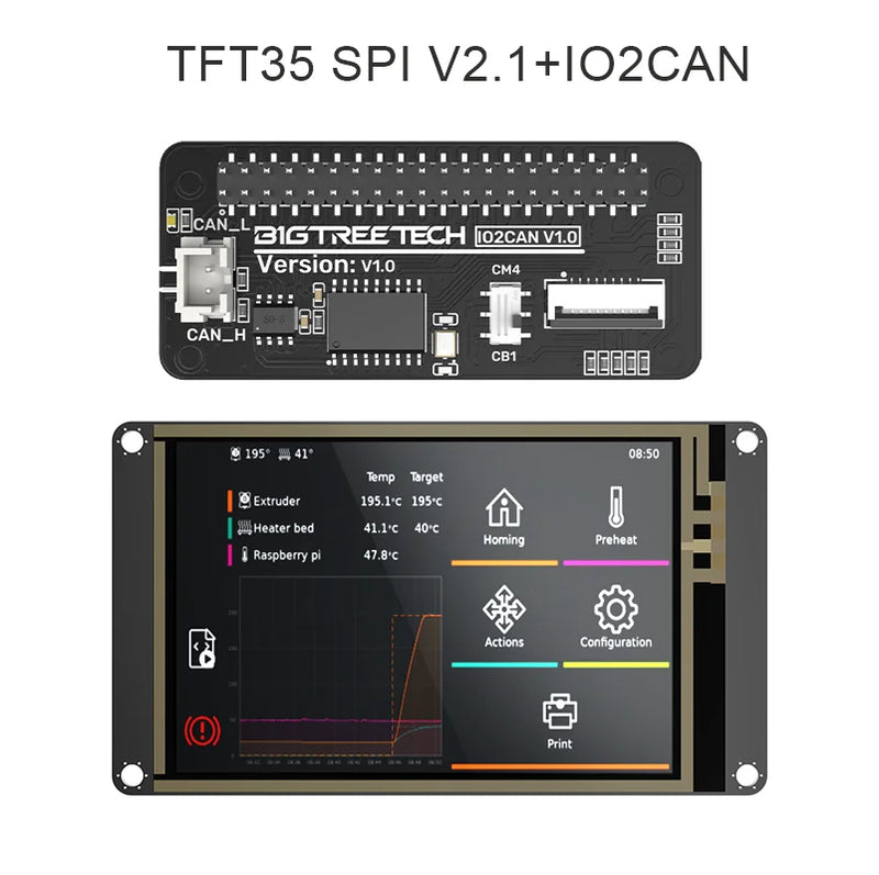 BIGTREETECH TFT35 SPI V2.1 Touch Screen With IO2CAN V1.0 Module 3.5'' 480x320 TFT Display for CB1 M8P 3D Printer Motherboard