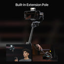 The Horizon Lock | AI-Powered 3-Axis Smartphone Gimbal with Face Tracking & Extension Rod