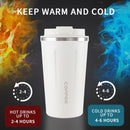 Stainless Steel Vacuum Insulated Travel Coffee Mug, Led Temperature Display Insulated Tumbler, Leak Proof with Lid 510ML