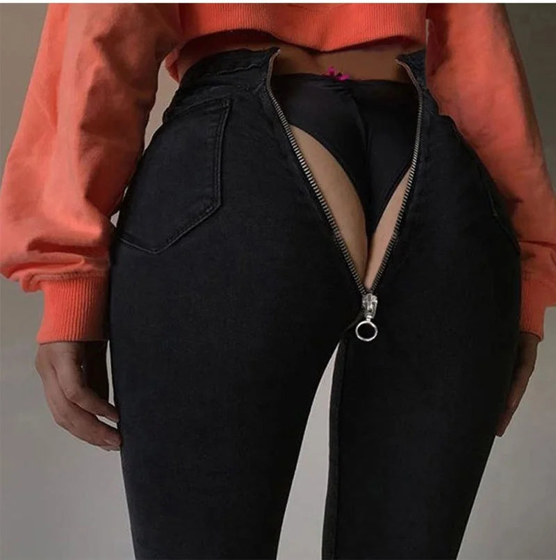 Sexy Jeans Women's High Waist Back Zipper Skinny All-match Fashion Streetwear Casual Denim Woman Pants Pencil Trousers Clothing