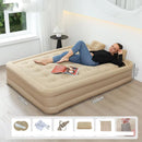 Camping Air bed with Backrest 2 Persons Inflatable Mattress Camping Folding Home Indoor Outdoor Air Cushion 48cm High Bed