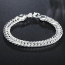 Aktion 100% authentisches 925 Sterling Silber Damen Kettenarmband 10MM Großhandel Mode Herrenschmuck Silber Herrenarmband