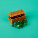 MOC ATM Machines Precious Gold Egg Ore Diamond Building Blocks Precious Safe Deposit Box Wooden Barrel Bank Card Bricks Toys