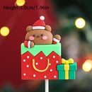 2025 Christmas Cake Decoration Lying Santa Claus Letters Merrychristmas Cake Toppers Christmas Tree Mini Santa Cupcake Toppers