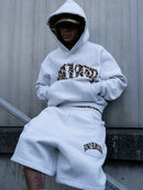 2025 new Y2K trendy high-quality cross-border leopard Embroidered casual sports men's and women's hooded sweatshirt pants
