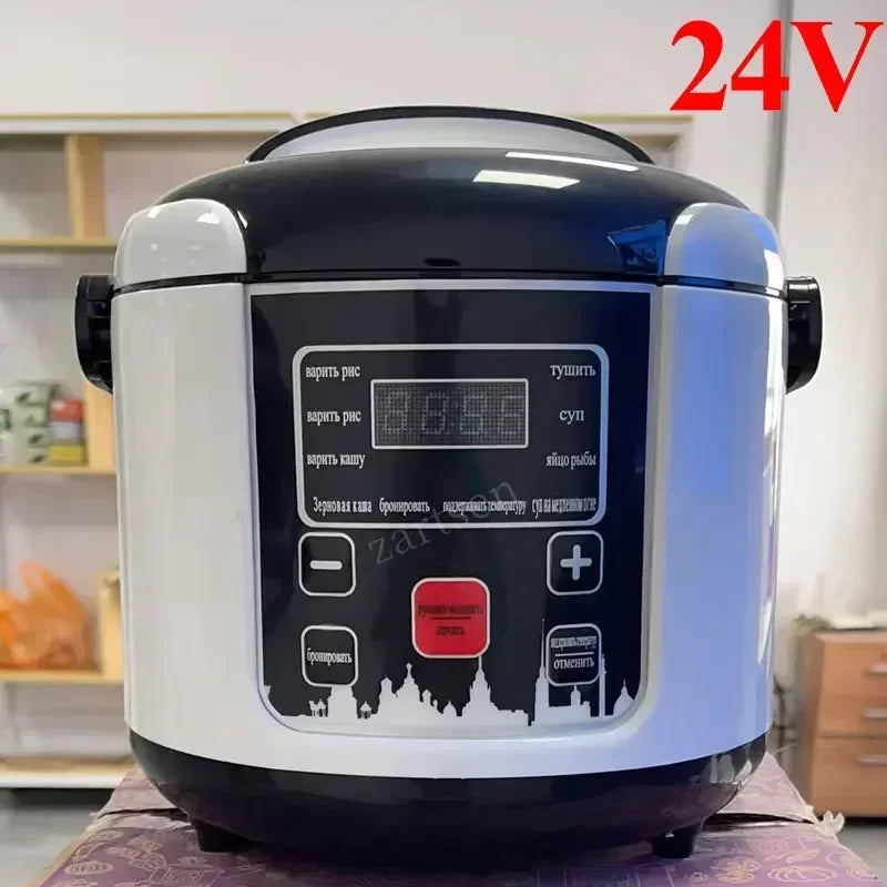 12V 24V Mini Rice Cooker Car Truck Soup Porridge Cooking Machine Food Steamer Heating Lunch Box Meal Heater Warmer 2L