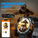 LaNikar 2025 KE3 Bluetooth Call Smart Watch Men Full Touch Screen Health Monitor With  steel ring Men SmartWatch For IOS Android