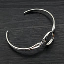 New High Quality 2pcs 16mm Silver Plated Children bracelet Cameo Bangle Base Bracelet Blank Setting Cabochon Cameo N6-28