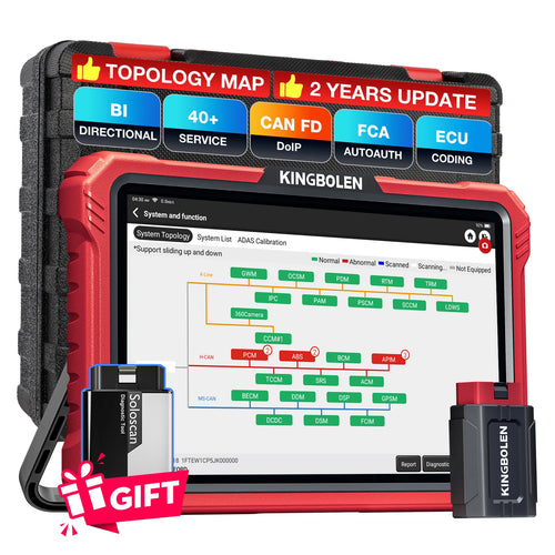 KINGBOLEN K8 Elite Bidirectionnal OBD2 Scanner ECU Coding CANFD FCA 40+ Service All System Diagnostic Tools Lifetime Free Update