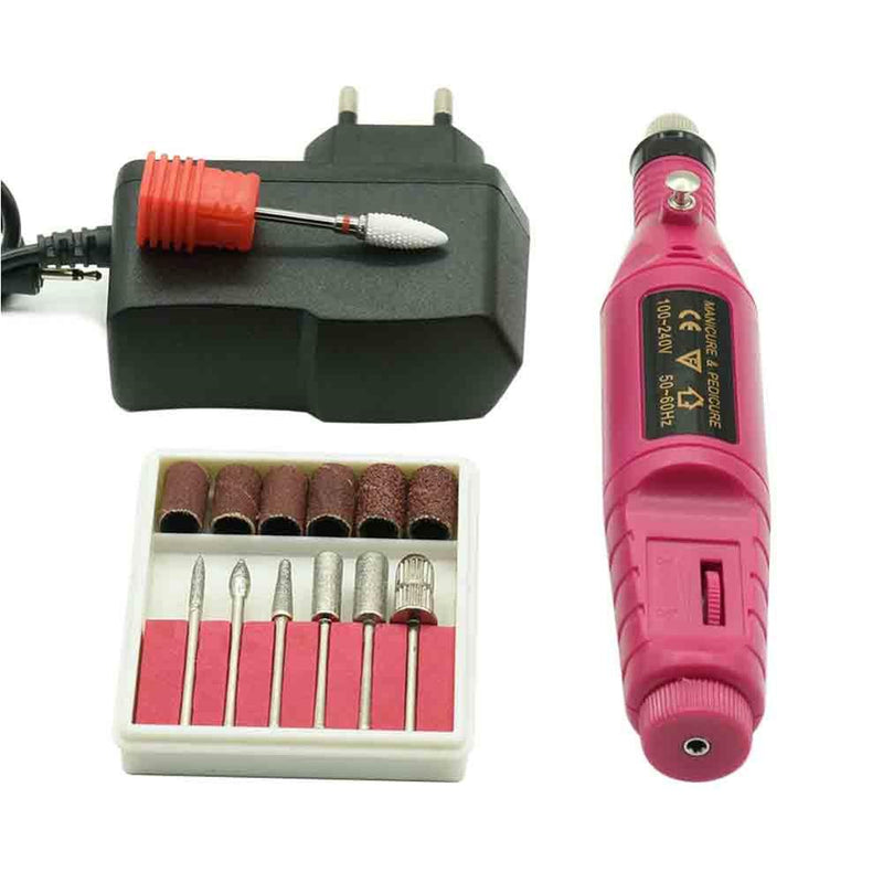 Professional Electric Manicure Manchine EU Plug Nail File Drill Machine for Manicure Pedicure Nail Art Nail Polishing Tool Kit