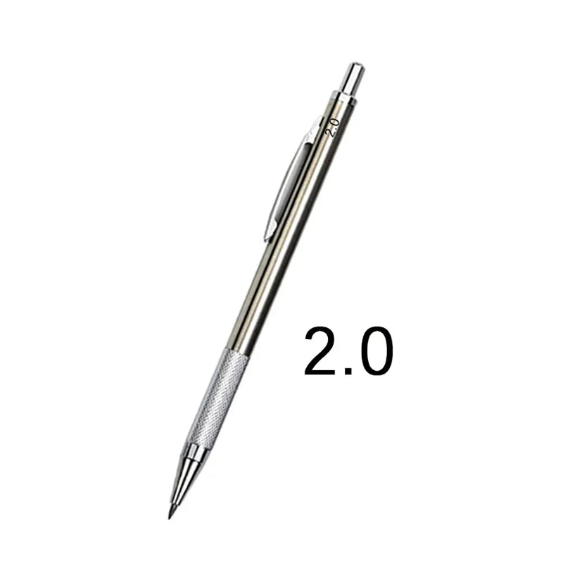 Metal Mechanical Pencil 0.3 0.5 0.7 0.9 1.3 2.0mm Automatic Pencil Art Drawing Painting Pencil with Leads Office School Supply