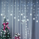 Christmas Light Led Snowflake Curtain Icicle Fairy String Lights Garland Outdoor For Home Garden New Year Party Decoration