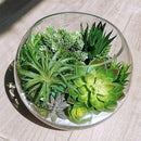 12 künstliche Sukkulenten, grün, künstliche Sukkulenten, Hausgarten, kleines Bonsai-Dekor, Blumen, Desktop-Tisch, künstliche Pflanzen