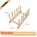 DIY Wooden Drain Rack Kitchen Living Room Organizer Shelf for Plates/Cutting Boards/Plates/Cups/Pot Lid Home Storage