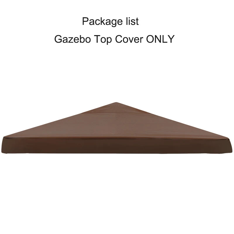 3x3m Canopy Replacement Top Canopy Cover Replacement 118"x118" Double Tiered Gazebo Covers for Yard Patio Garden Canopy Sunshade