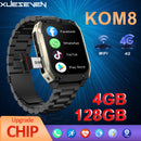 XUESEVEN KOM8 4G LTE HD Dual-Kamera Smartwatch Gesichtserkennung GPS SIM-Karte Google Play Store Bezahlfunktion Herrenuhr Telefon