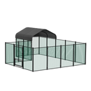 Chicken Coop 12.9x10.2x5.1ft Chicken Run Pen for Yard with Cover Outdoor Metal Portable Chicken Tractor Cage Enclosure Crate