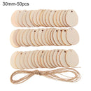 10/25/50pcs Household Natural Hanging Ornaments Wooden Drawing Wood Chips Easter Eggs Wood Slice Easter Decorations
