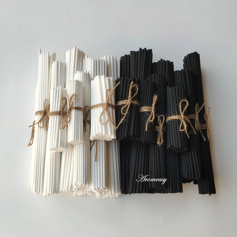 50pcs/lot D5/4/3mm L25/23/19/10cm Reed Diffuser Replacement Fiber Sticks Thick Rattan Sticks Aromatherapy Diffuser Refill Sticks