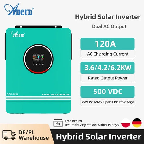 Helios Vector Pro | Pure Sine Wave Hybrid Solar Inverter (3.6KW–6.5KW MPPT)