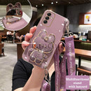 Handy-Kaninchen-Halterung für Umhängeband mit Galvanisierung für Samsung Galaxy A14 A21S A20S A22 A23 A24 A25 A31 A42 A32 A33 A34 Hülle