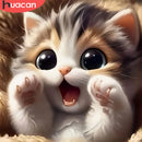 HUACAN 5D DIY Diamond Painting Cat Cute Full Square Round Diamond Mosaic Animal New Arrivals Home Decor