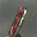 Korea Cute Wave Rose Flower Love Heart Hang Chain Soft Case For iPhone 14 Pro Max 12 13 11 X XS XR 7 8 Plus SE Clear Cover Capa