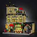 Creative Expert City Street View MOC XMORK 20114 City Restaurant Block Module Model 1489pcs Building Blocks Brick Puzzle Toys