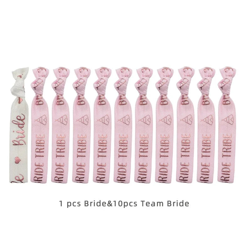 11pcs Team Bride Bracelet Bride To Be Wedding Decoration Accessories Hen Party Wedding Bridal Shower Bachelorette Party Supplies