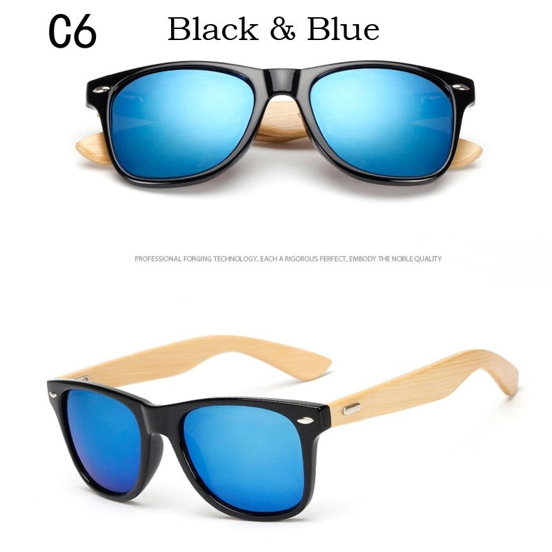 Wood Sunglasses Men Women Square Bamboo Women for Women Men Mirror Sun Glasses Oversize Retro De Sol Masculino Handmade