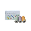 Printer Paper Roll Color Sticker Green&Lavender&Orange&White for Phomemo M02 T02 Paper,Waterproof,Oil-proof Friction-resistant