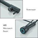 Kitchen Sink Faucet Pull Down Hot and Cold Water Mixer2 Mode Tap with Dual Spout 360 Rotation Flexible Deck Mounted