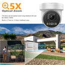 Hikvision Compatible 8MP  5X Zoom PTZ Camera POE Smart Dual Light ColorVu Built-in Mic Speaker CCTV Video Surveillance Camera