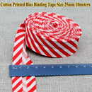 25mm (1“) width Bias Tape 100% Cotton Extra Soft for Baby Cloth Skin-friendly Fablic Bias Binding Tape Ironed Folded 12 yards