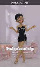New BJD Nova 1/6 Yosd Doll Modern Retro Makeup Styling Party  Doll With Black Satin Dress Resin Toys Movable Joint Doll