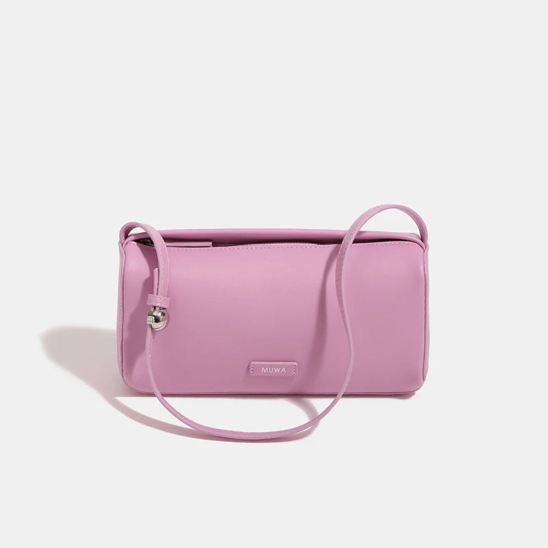 Solid Color Wallet And Handbag Luxury Designer Underarm Shoulder Bag PU Leather Simple High Quality Women Crossbody Bag Fashion