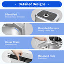 Steel Hand Wash Basin Sink with tap with Folded Faucet Tempered Glass Lid van Camper Trailer Accessories for RV Caravan or Boat