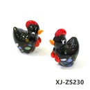 2pcs Cute Handmade Glass Chicken Mini Figurines Ornaments Home Living Room Tabletop Fairy Garden Decor Easter Chick Tiny Statues