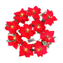 Weihnachtsstern Weihnachtsblumen Girlande Lichterkette Christbaumschmuck Innen/Außen Partydekoration Weihnachtsdeko Navidad