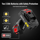 CONENTOOL Mini Chainsaw 8+6 Inch 21V Cordless Electric Chainsaw with Li-ion Battery Handheld Garden Wood Cutting Pruning Machine