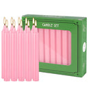 20 Pieces of 4英寸 Pink Wax, Drip-Free, Smoke-Free, Fragrance-Free, Home Dinner Candles, Hand-Pulled, High-Quality, Suitable for Church, Family, Wedding, Party, Seasonal Celebrations, Emergency Situations and Home Decoratio