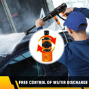 21V Water Gun Spray Cleaner Car Washer, 6 in 1 Nozzle, Handheld High Pressure Washer for Car/Floor/Garden Cleaning and Watering