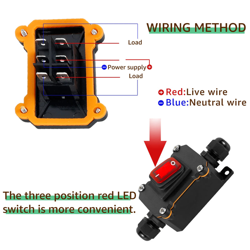 Waterproof Switch Ip65 Waterproof Ship Type Switch 220V/24V/16A/30A Rain Proof Outside the Electrical Roomampere Boxsecond Gear